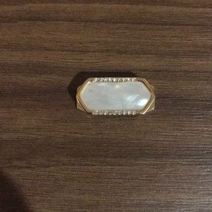 KEEP Collective gold pave geo bar pendant